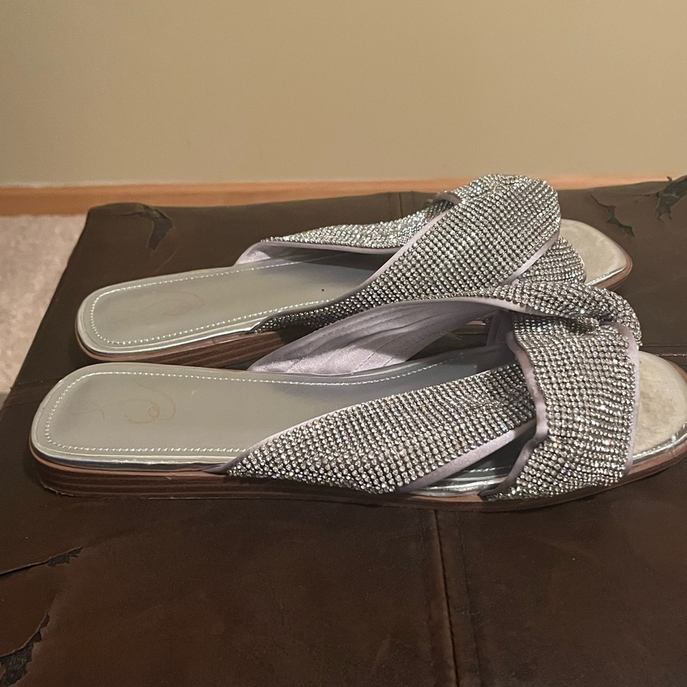 Silver Rhinestone Sandals - Picture 4 of 4